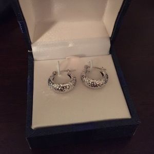 Small silver hoop earrings