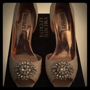 Badgley Mischka Pearson D'Orsay. Can be bridal.