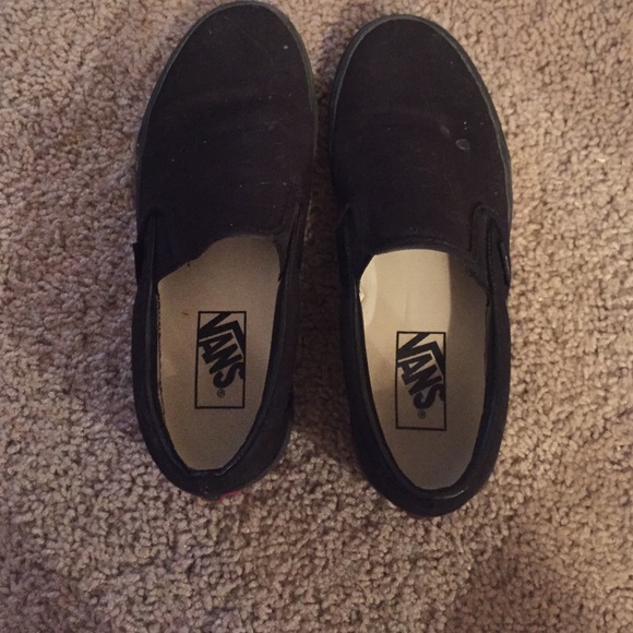 Black slip on Vans