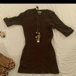 🌞SUMMER CLEARANCE🌞 Cute Brown V-Neck Sweater