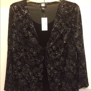 Black dressy blouse, new, never worn!