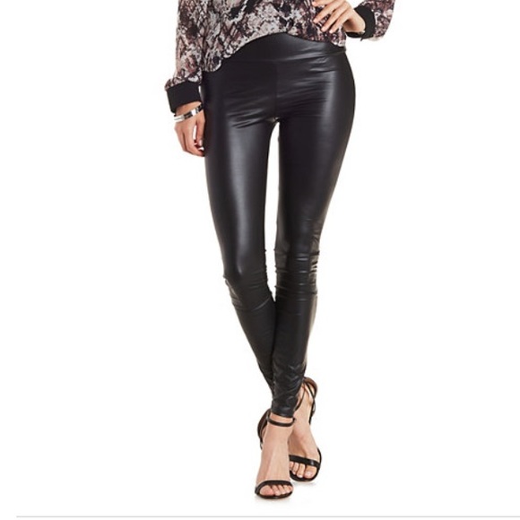 Faux leather leggings