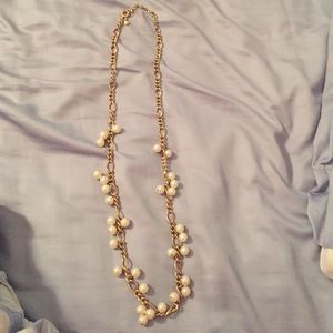 J. Crew pearl gold necklace