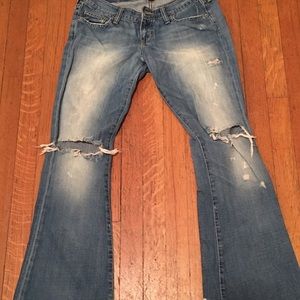 Abercrombie distressed flares, 6