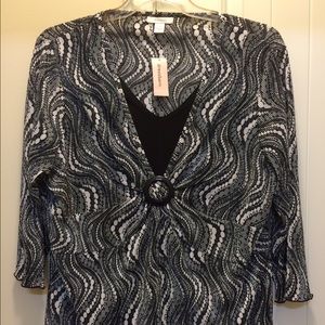 Dress Barn Woman - Black and white blouse.