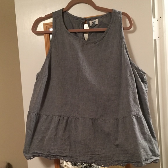 Top with eyelet hem