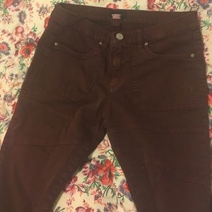 Maroon color jeans