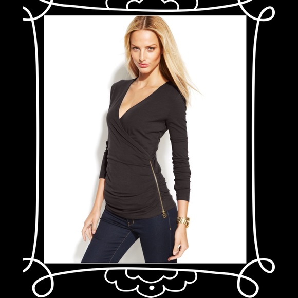 Plus MICHAEL KORS Brown Zip Top 💋