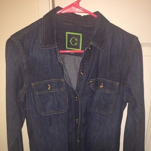 C Wonder denim button down shirt