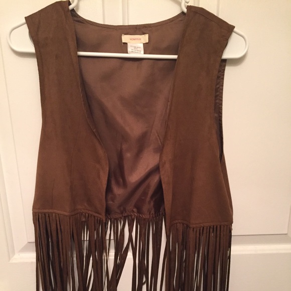 Brown Fringe Vest