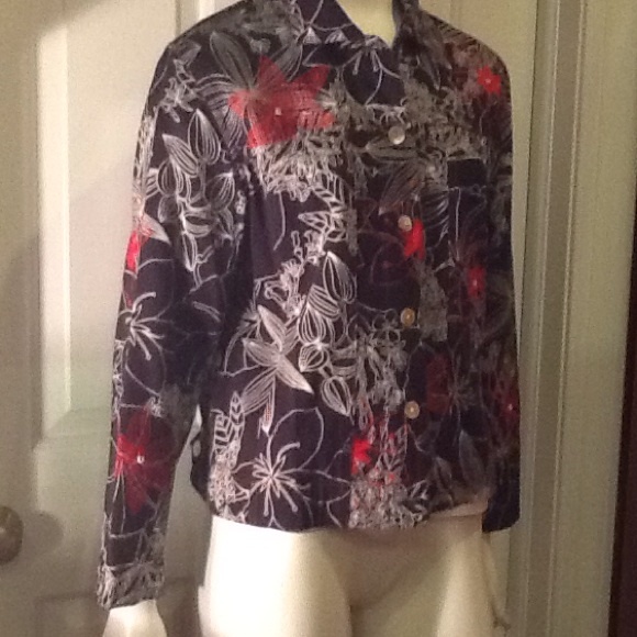 Multiples Black/Red/White Jacket - Picture 3 of 4