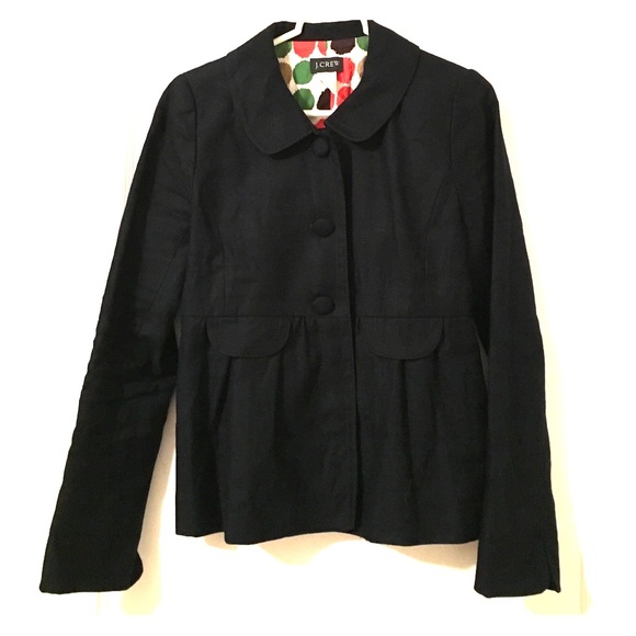 J. Crew Dark Navy Linen Jacket
