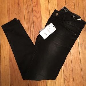 Zara low rise black skinny jeans