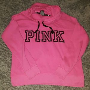 Pink cowl neck Hoodie