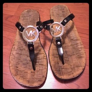 michael kors cork flip flops