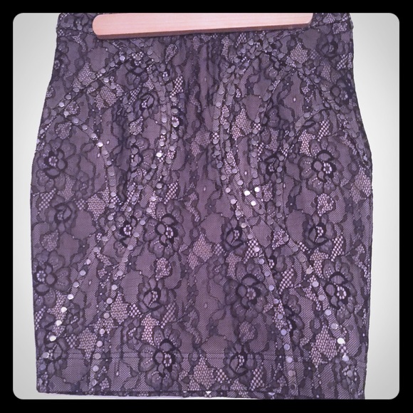 Haute Hippie Popular Mixed Material Pencil Skirt