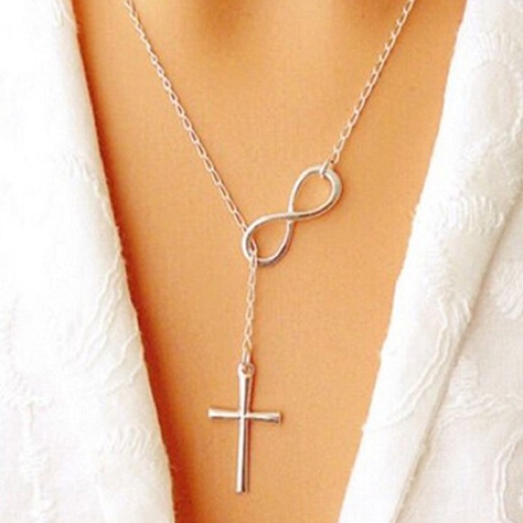 💥3 NECKLACE BUNDLE DEAL💥 Cross, Heart Wave, Love - Picture 4 of 4