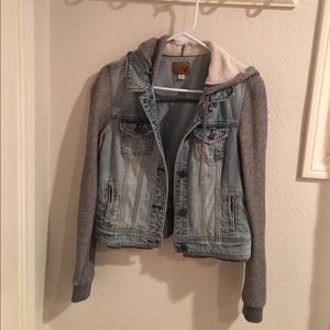 Denim Vested Hoodie