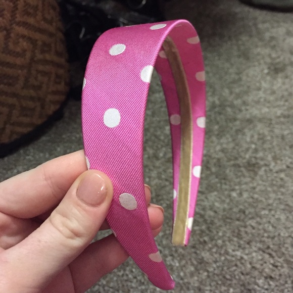 J. Crew Pink Polka Dot Headband