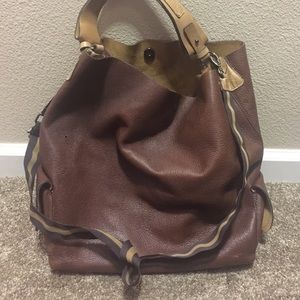 Simone leather handbag - brown