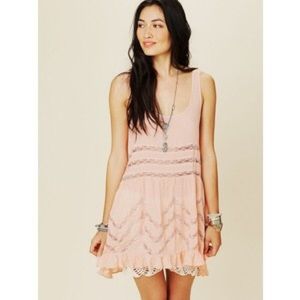 Free People Voile and Lace Trapeze dress