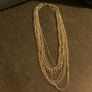 Gold layered chain necklace