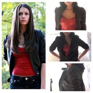 KRMA JADE LEATHER JACKET (vampire diaries)