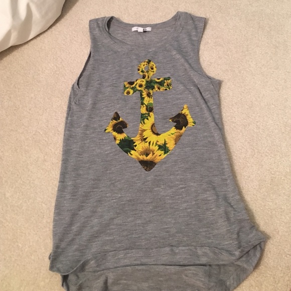 dELiA's Tops - Sunflower Anchor Tee