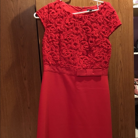 Ann Taylor red pencil dress