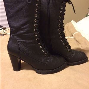 Forever 21 Black High Heeled Boots