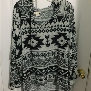 Aztec print hoodie