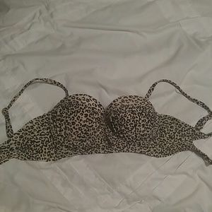Leopard push up bathing suit top