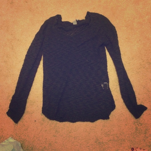 Black knit sweater