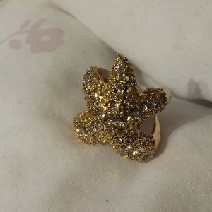 Gold starfish ring