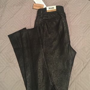 Black leather looking leggings