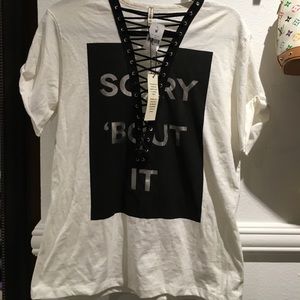 Lace up tee from LF stores