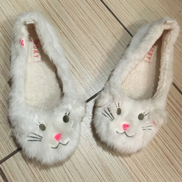 Roxy Little Girls Kitty Slippers