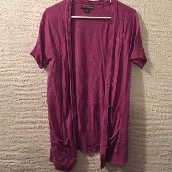 Long short sleeve cardigan