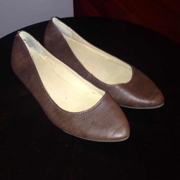 Brown Pointy Toe Flats