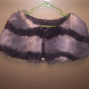 Faux fur shaw. Super cute
