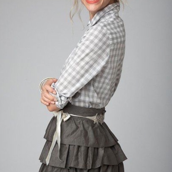 Grey Plaid Buttoned Shirt.