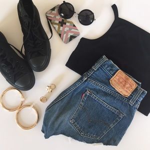 High waisted Vintage Levi's 501 cutoff shorts!