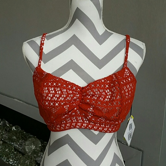Viva Vena By Vena Cava Tops - 🚨LAST ONE🚨Crochet Terracotta crop top NWT