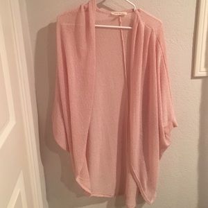Light pink shawl kimono