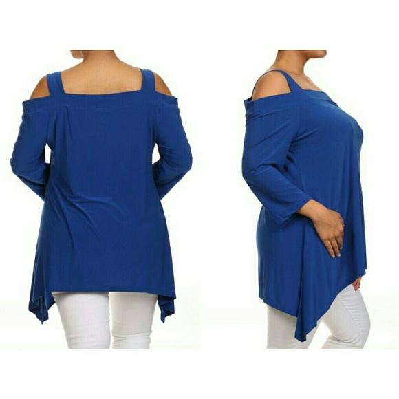 Pallavi Navy Top- Plus Size - Picture 2 of 3