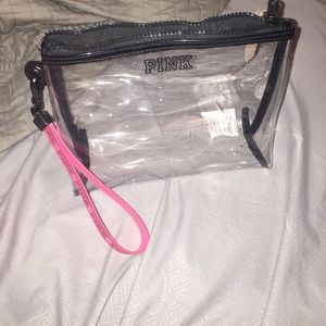 Pink travel size bag clear