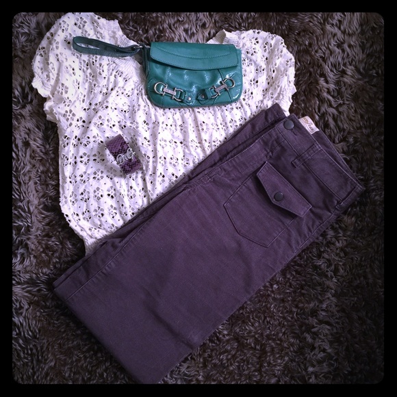 Purple velvet pants!