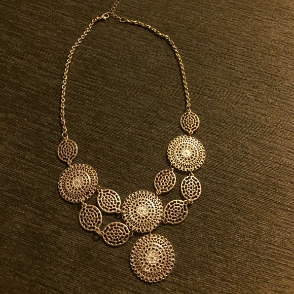 Gold mandala necklace