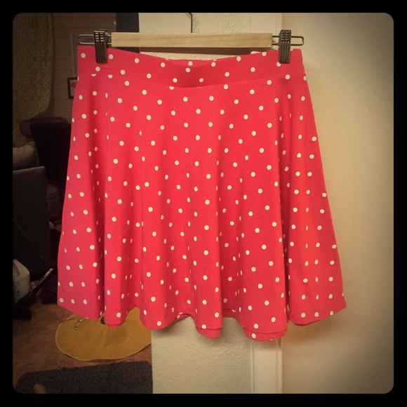 Pink & White Polka Dot Circle Skirt