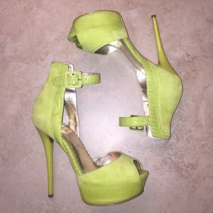 Bebe Neon yellow platform